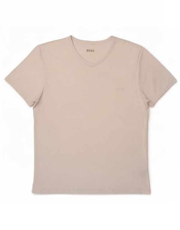 Camiseta feminina Hugo Boss UK 14 grande algodão branco