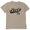 Camiseta gráfica masculina Levi's Top algodão manchado cinza médio