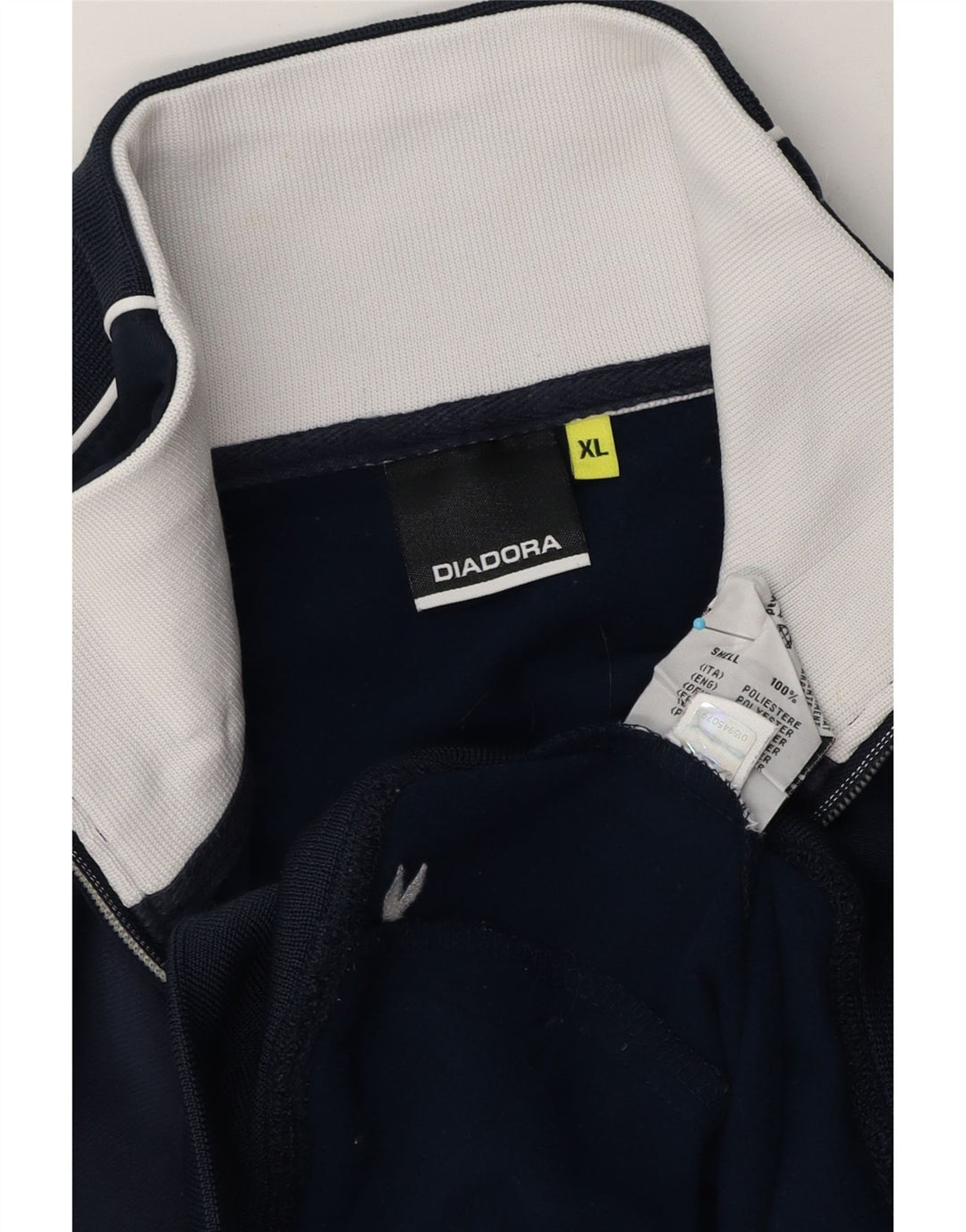 Diadora Mens Tracksuit Top Jacket XL Azul Marinho Poliéster