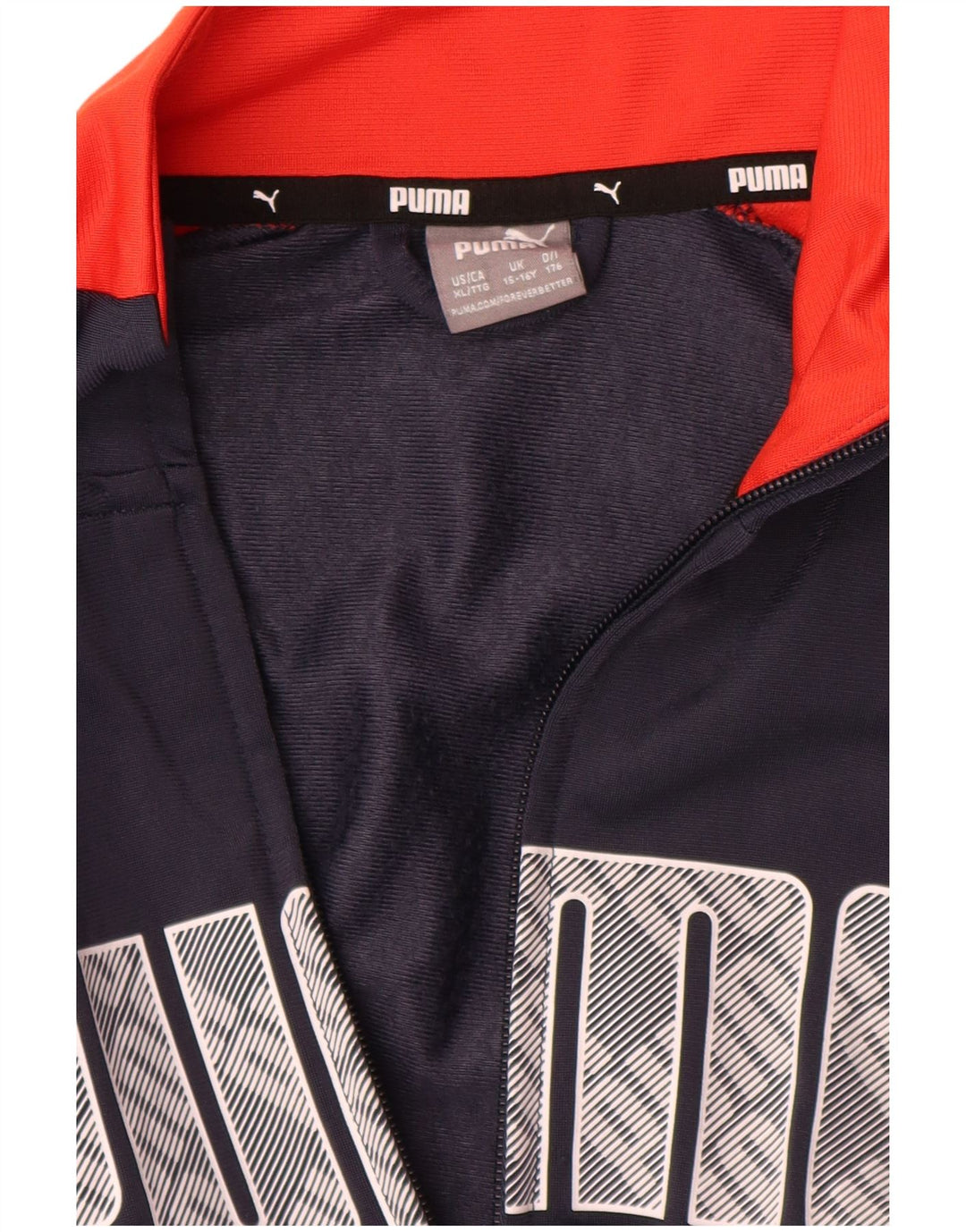 Casaco Puma Boys Graphic Tracksuit Top 15-16 Anos Azul Marinho Poliéster