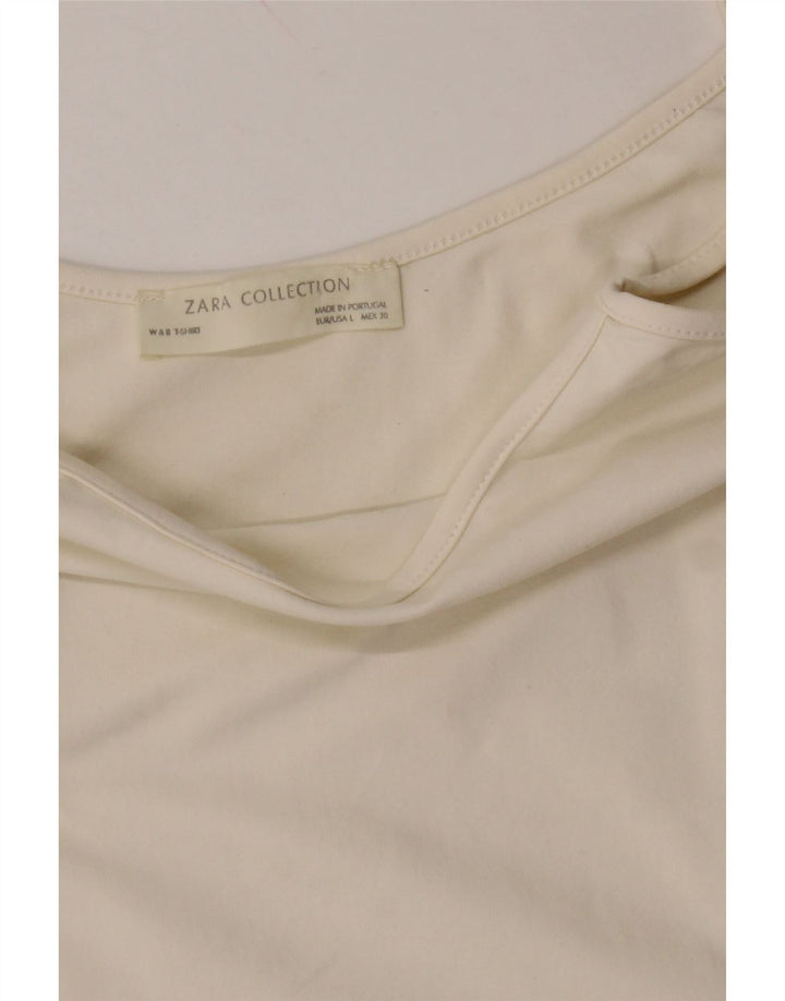 ZARA Womens Cami Top UK 14 Grande Off White