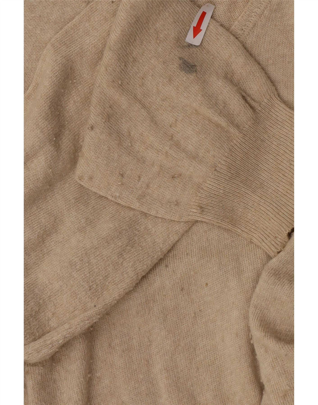 Zara Suéter masculino com decote em V grande viscose bege