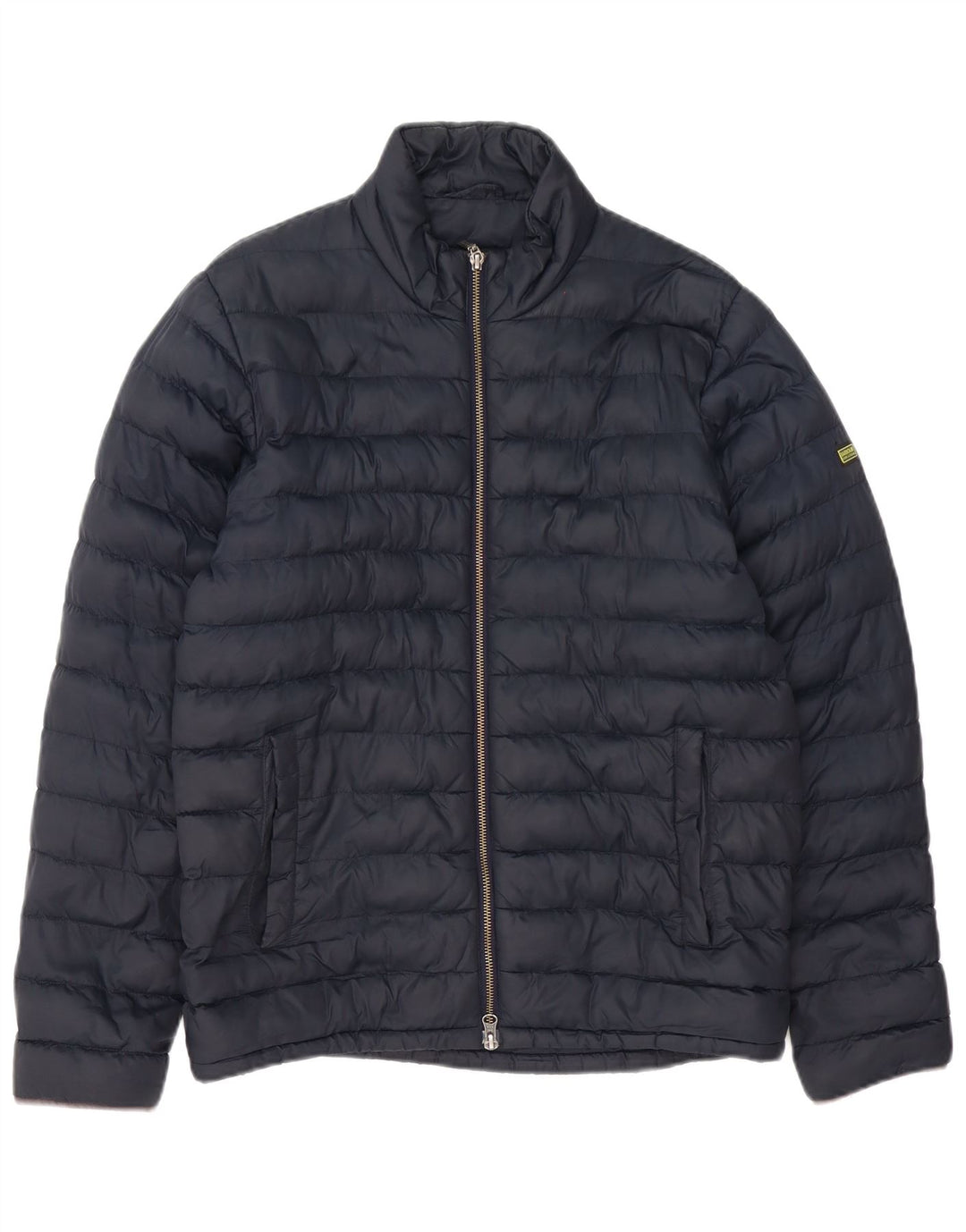 Jaqueta acolchoada masculina Barbour UK 36 poliéster azul marinho pequeno