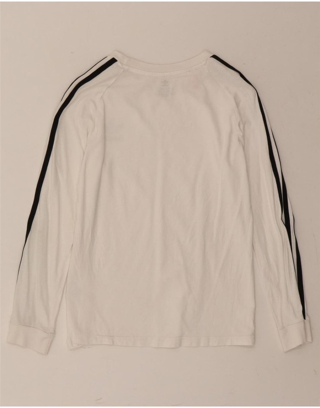 ADIDAS Boys Top Long Sleeve 11-12 Years White Cotton Vintage Adidas and Second-Hand Adidas from Messina Hembry 