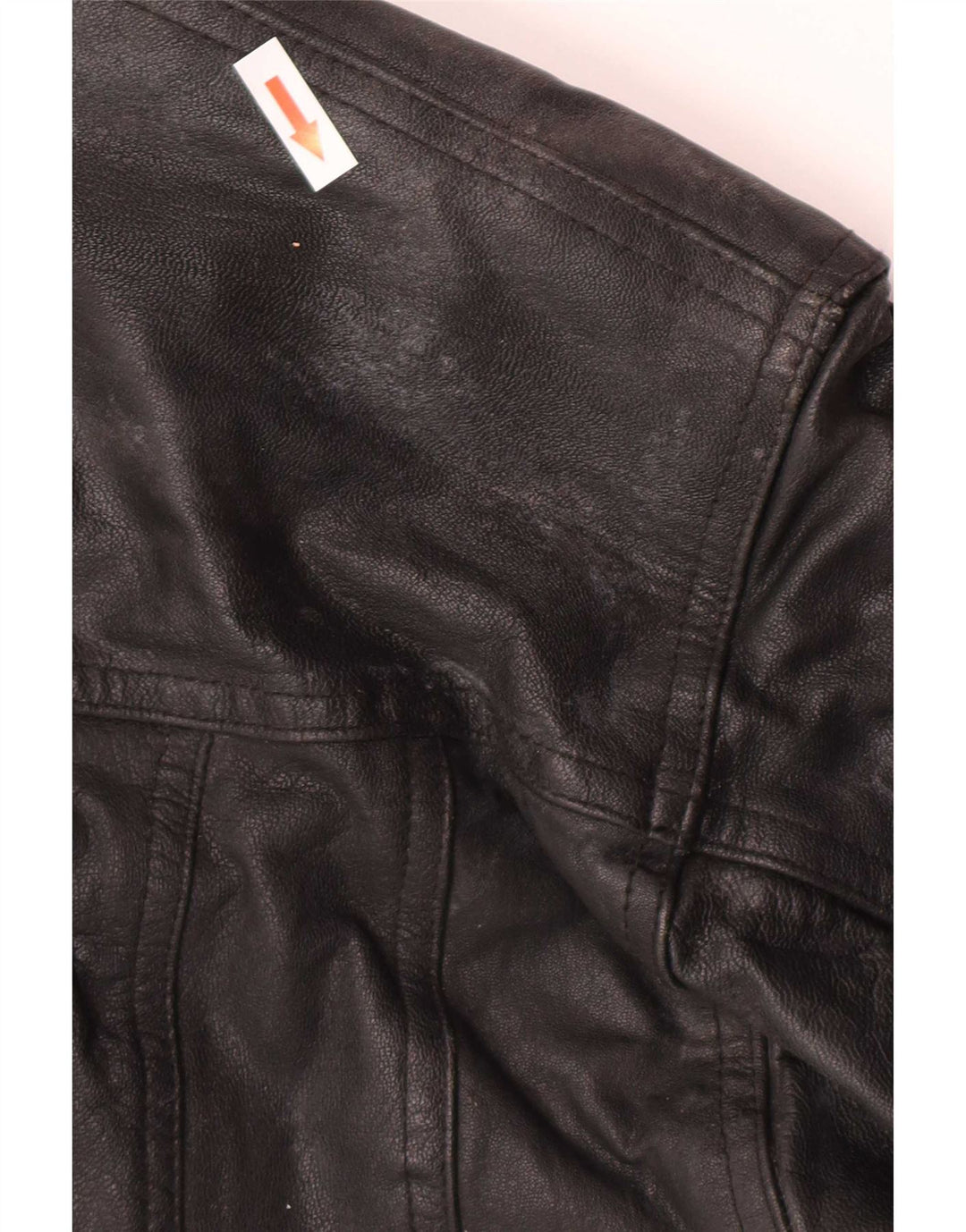 Jaqueta de couro masculina Milan UK 40 grande preta