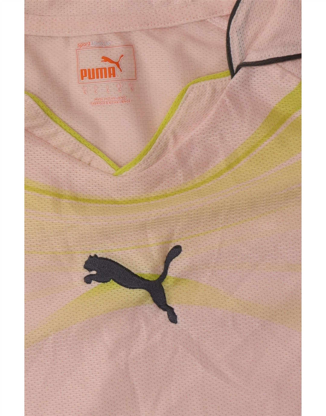Puma Mens Top Manga Longa Pequeno Colorblock Rosa