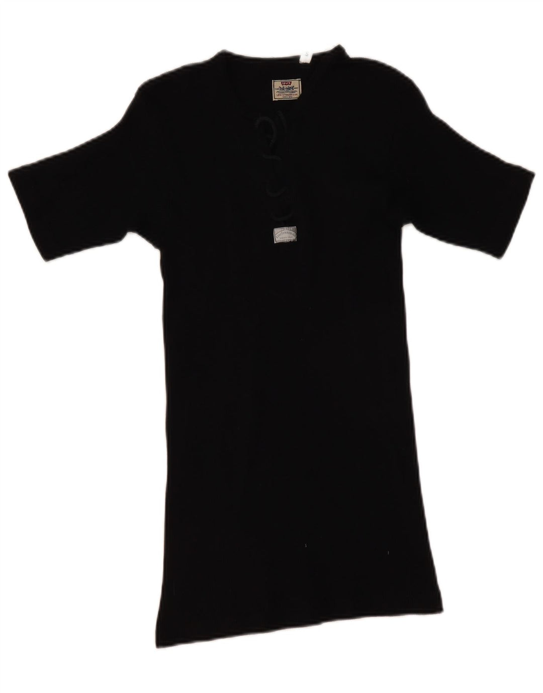 Camiseta feminina Levi's UK 8 pequena algodão preto