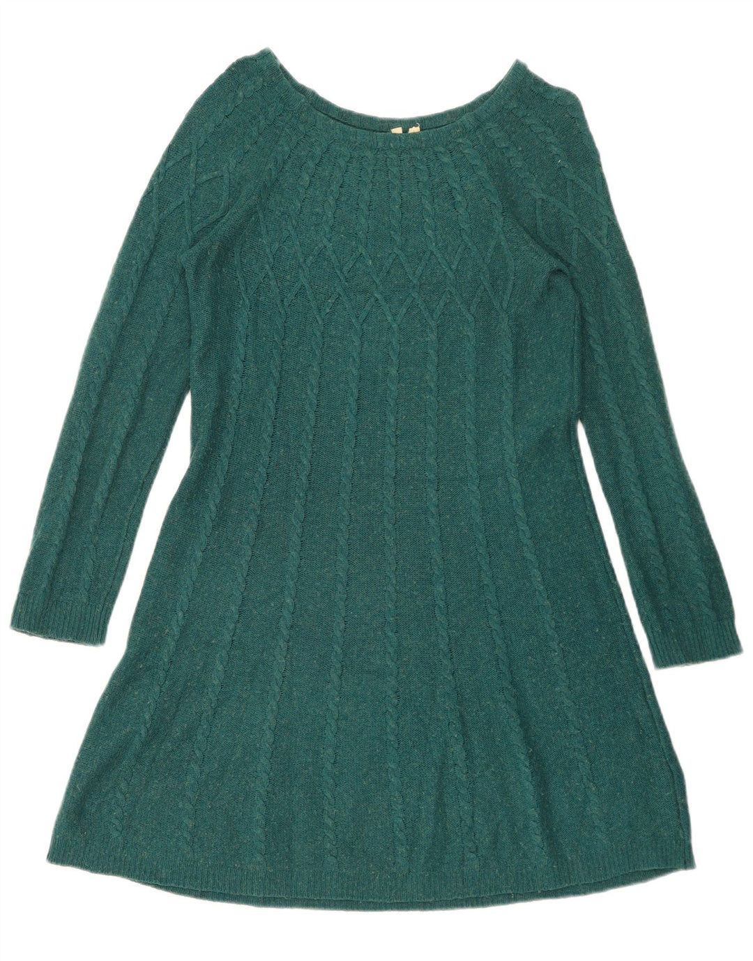 Vestido jumper feminino White Stuff UK 14 algodão verde médio