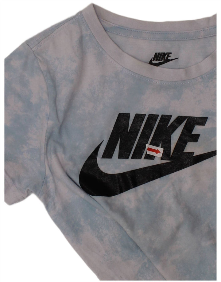Camiseta gráfica masculina NIKE Top 6-7 anos grande azul tie-dye