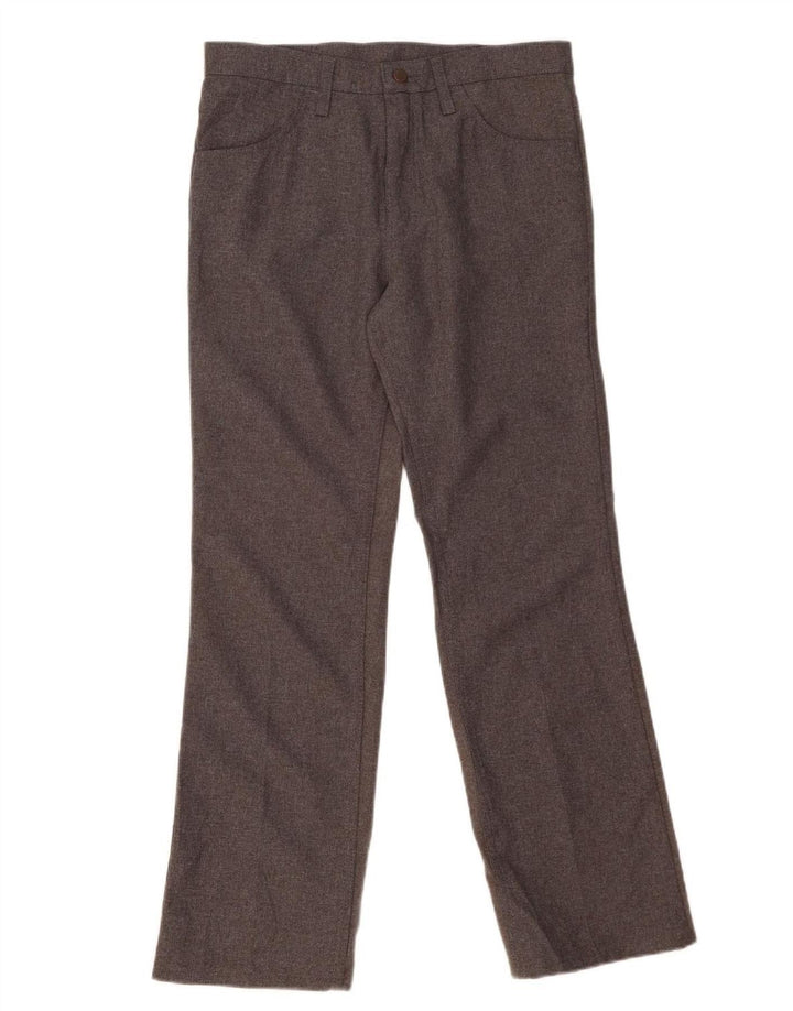 Calça feminina reta casual WRANGLER W33 L30 poliéster cinza