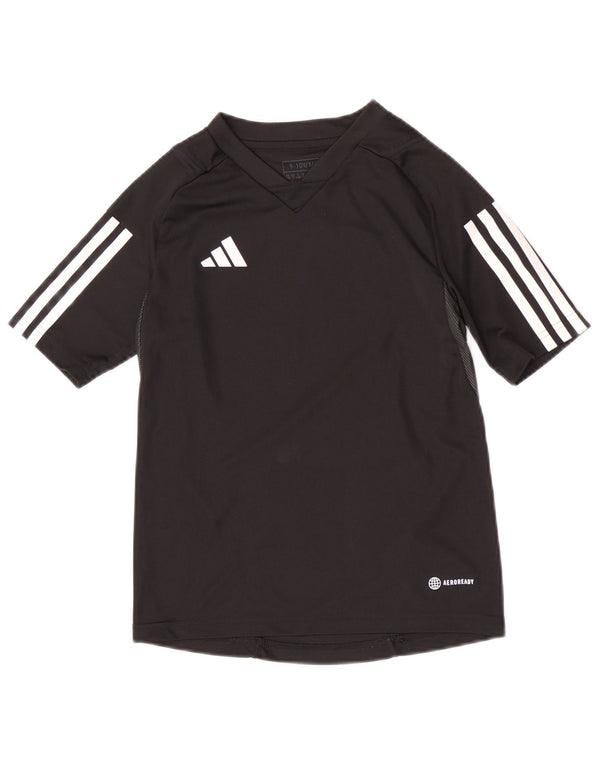 Camiseta Adidas Meninos Graphic Top 9-10 Anos Preto Poliéster Esportivo