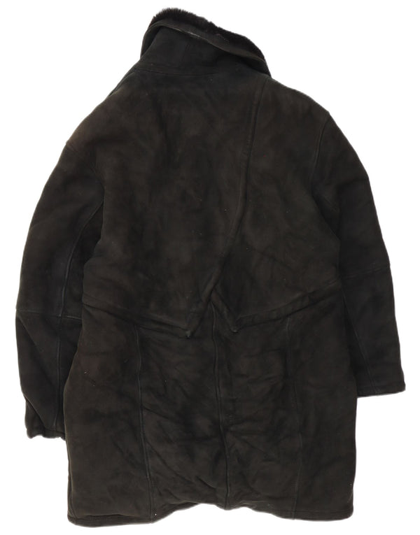 Casaco de corte grande feminino vintage IT 46 grande corte preto