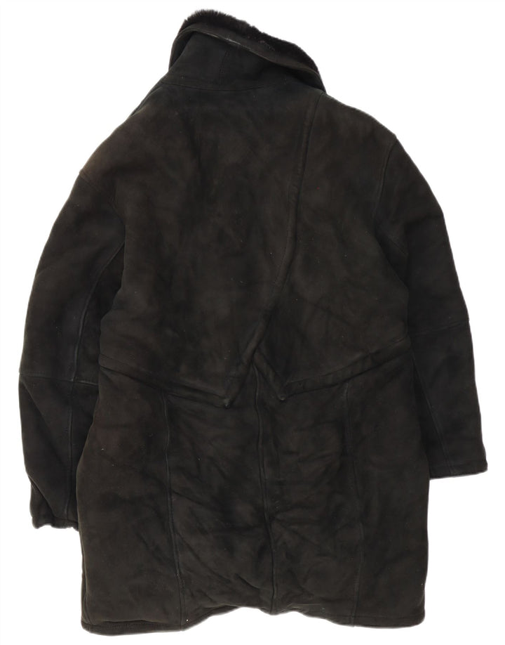 Casaco de corte grande feminino vintage IT 46 grande corte preto