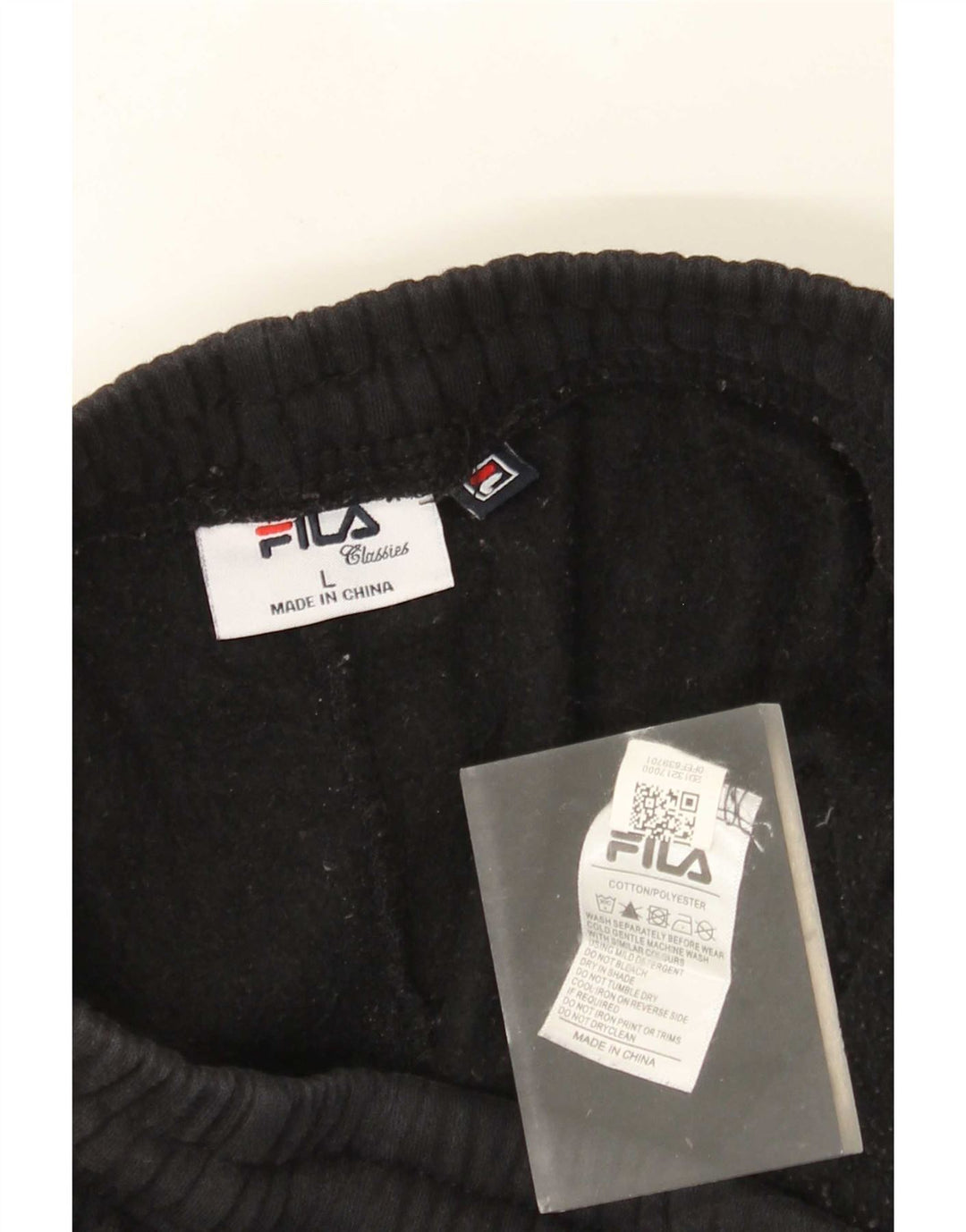 Calça de treino masculina Fila joggers grande algodão preto