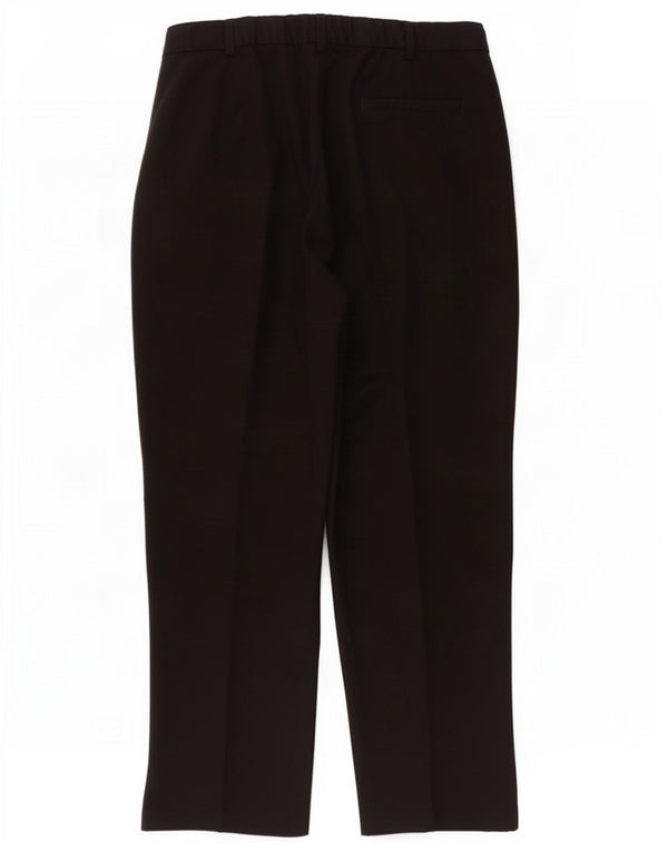 Calça feminina cortada reta Marks & Spencer Reino Unido 16 grande W34 L26 preta