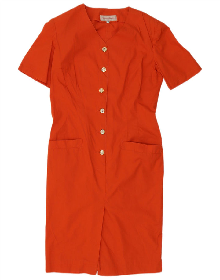 Vestido camisa feminino Maison Jacques IT 42 algodão laranja médio