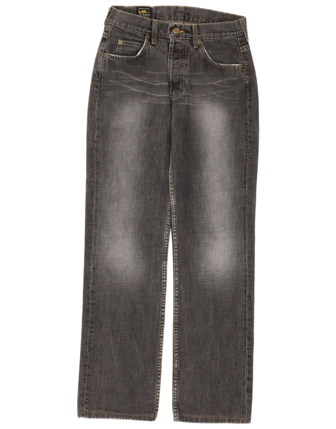Jeans retos femininos Lee W29 L32 algodão cinza