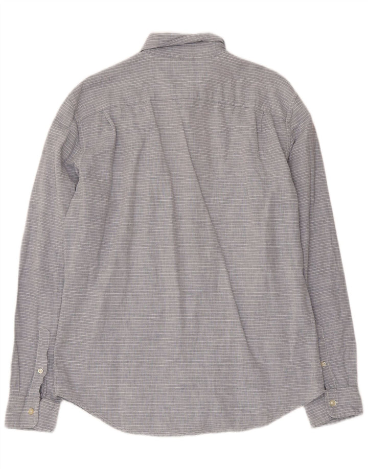 Camisa masculina Gap Standard Fit listra cinza médio
