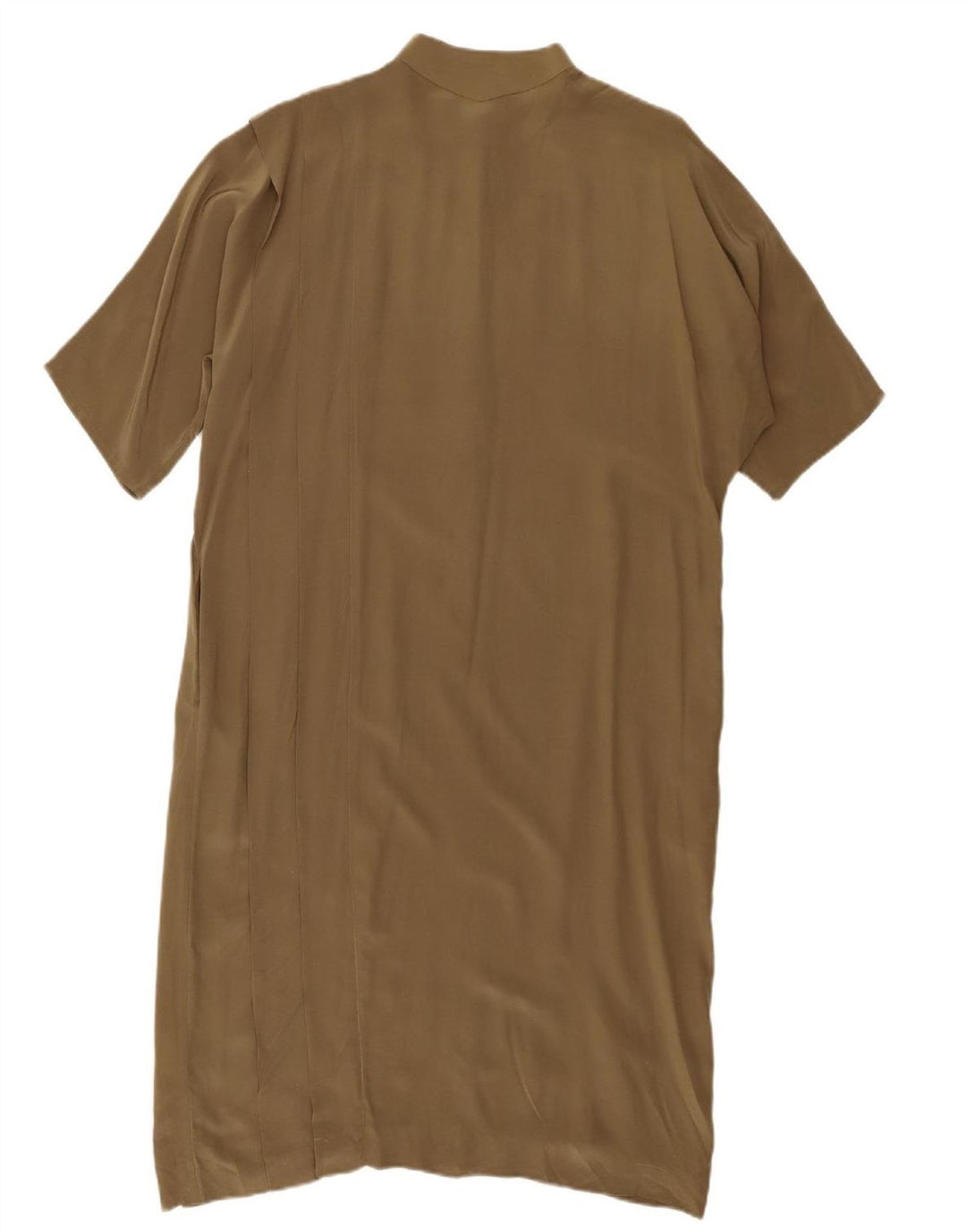 DELBA Vestido feminino oversized IT 42 seda cáqui médio