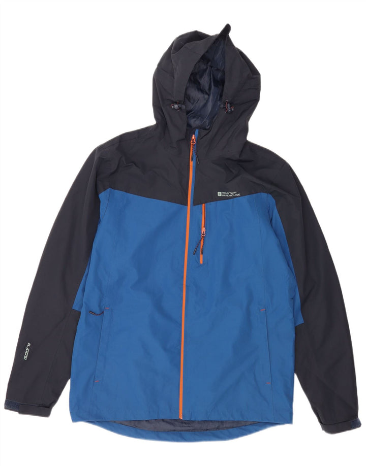 Jaqueta de chuva Isoory masculina Mountain Warehouse Reino Unido 38 bloco colorido azul médio