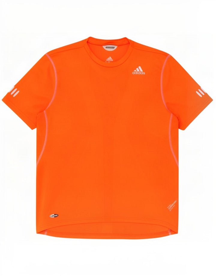 Adidas Masculino Climacool Camiseta Top Médio Laranja Poliéster