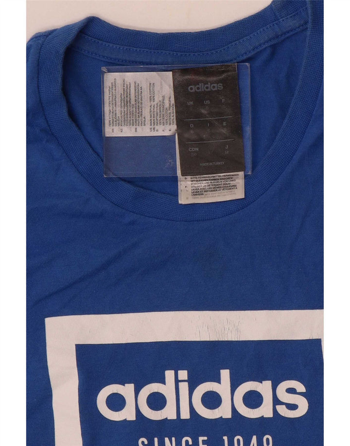 Camiseta Adidas Masculina Graphic Top Pequeno Algodão Azul