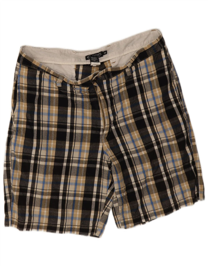 Shorts Chino Masculino Chaps W36 Grande Algodão Xadrez Multicolorido
