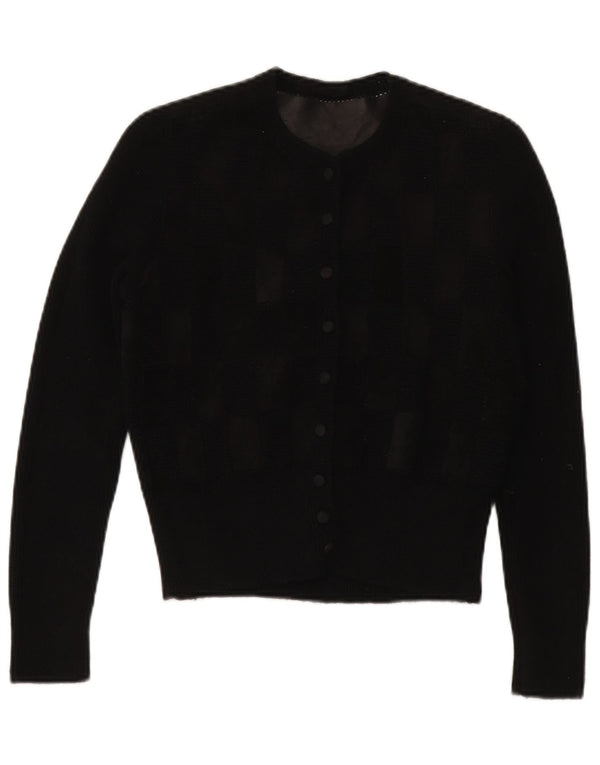 Suéter Cardigan Feminino Vintage UK 12 Médio Preto