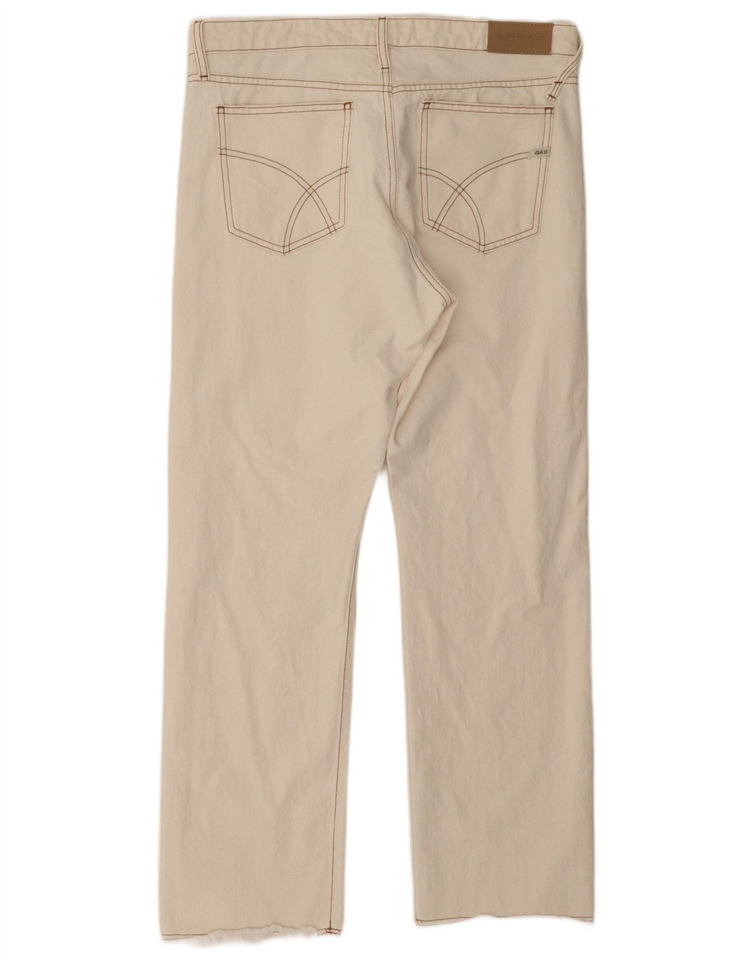 Gas Mens Straight Jeans W31 L28 Algodão Branco