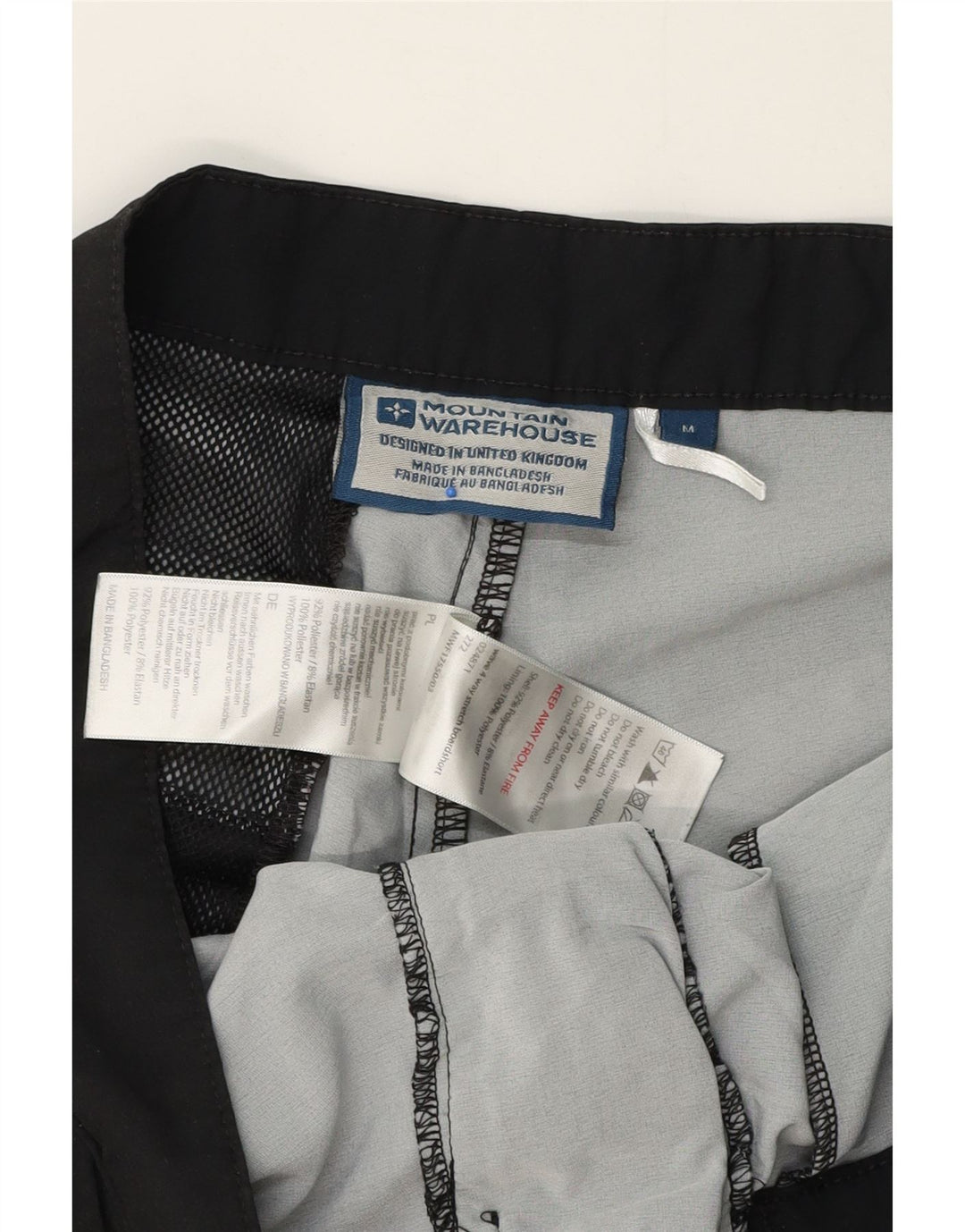 Poliéster cinza médio de Colourblock do short do esporte dos homens do armazém da montanha