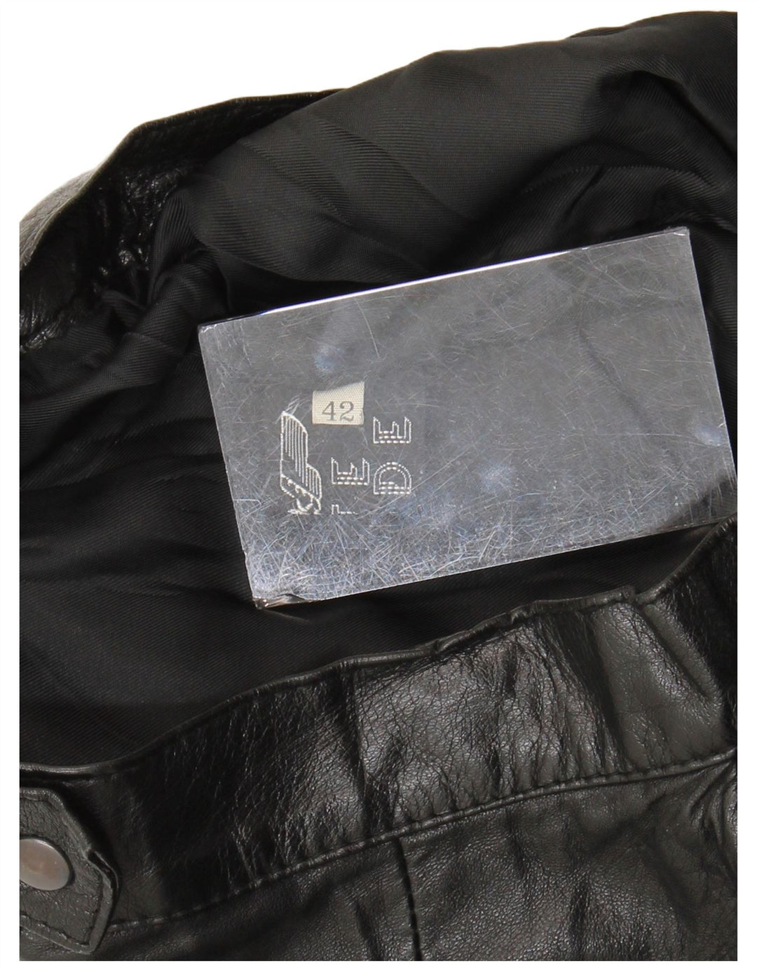 Saia feminina vintage de couro cintura alta IT 42 médio W24 preta