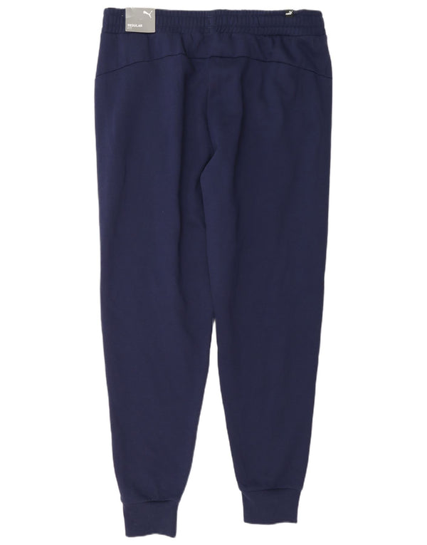 Calça de treino masculina Puma Joggers XL azul marinho algodão