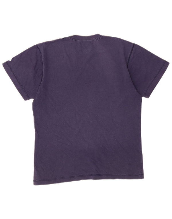 Adidas Mens Graphic T-Shirt Top UK 40/42 Médio Azul Marinho Algodão