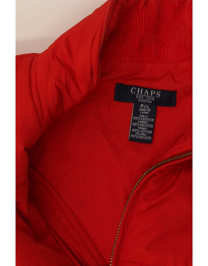 Chaps Womens acolchoado Gilet UK 16 grande poliéster vermelho