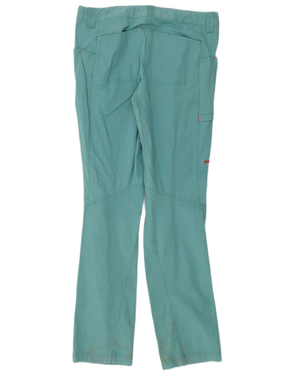 Calça cargo feminina reta Patagonia US 6 médio W34 L32 turquesa