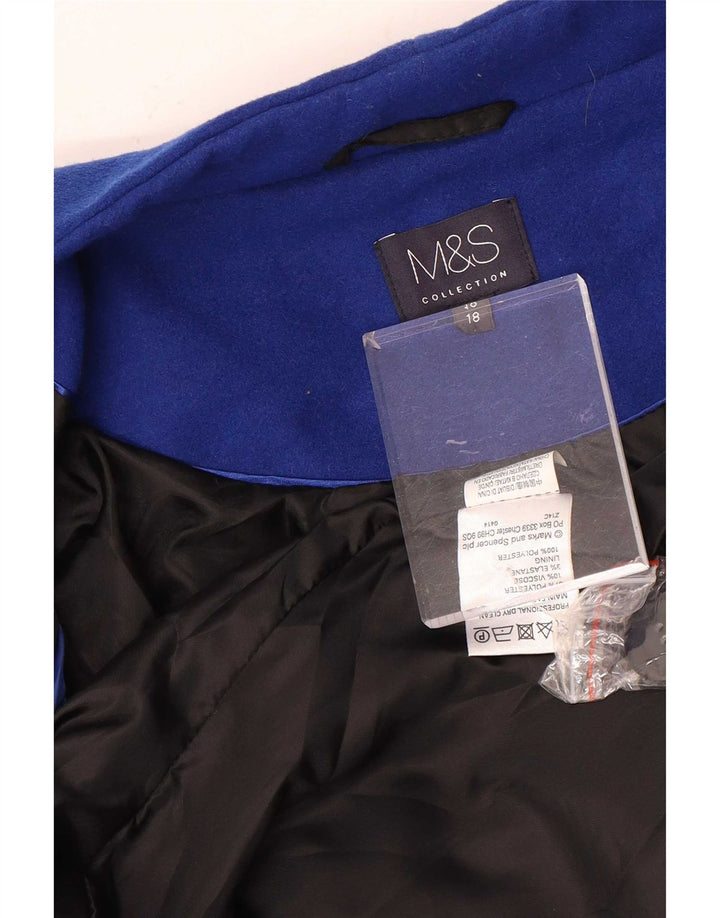 Sobretudo feminino Marks & Spencer UK 18 XL azul poliéster