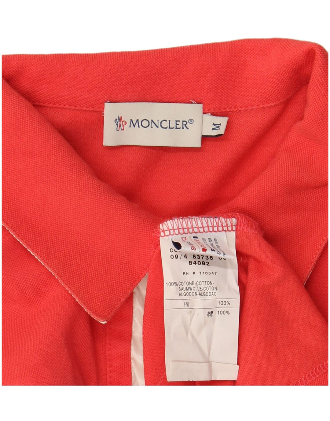 Polo feminino MONCLER UK 12 vermelho médio