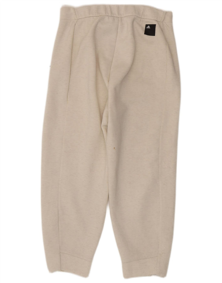 Calça de treino feminina Adidas UK 12/14 médio algodão branco