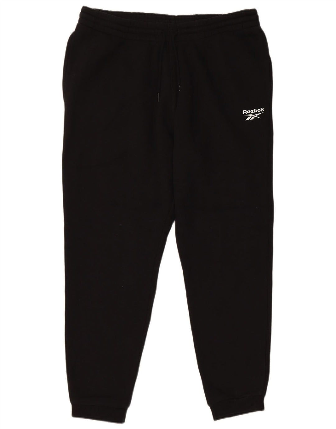 Reebok Mens Treino Calças Joggers Pequeno Algodão Preto