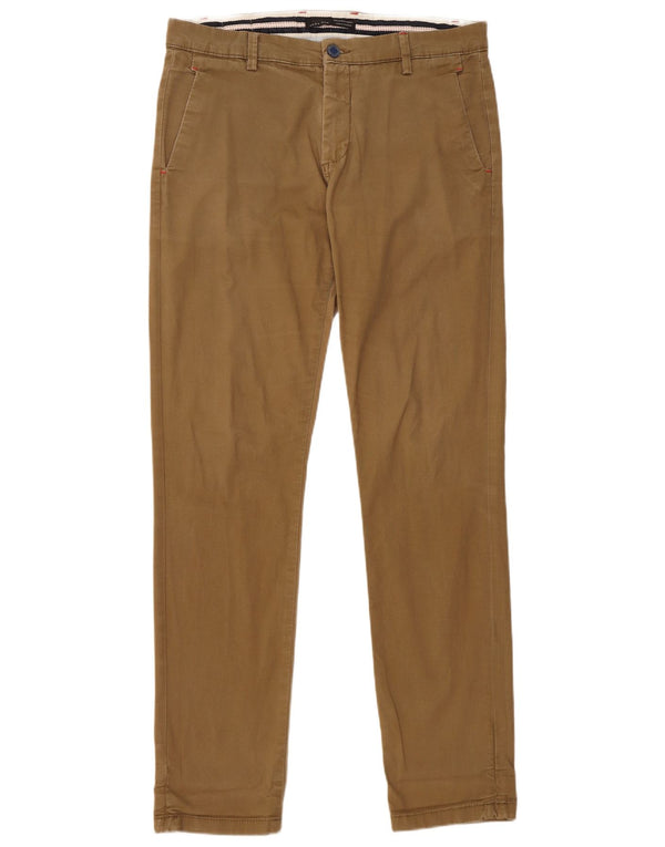 Zara Mens Slim Chino Calças EU 40 Médio W31 L33 Marrom