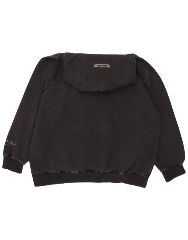 Suéter feminino com capuz e estampa gráfica Essentials UK 14 grande algodão preto