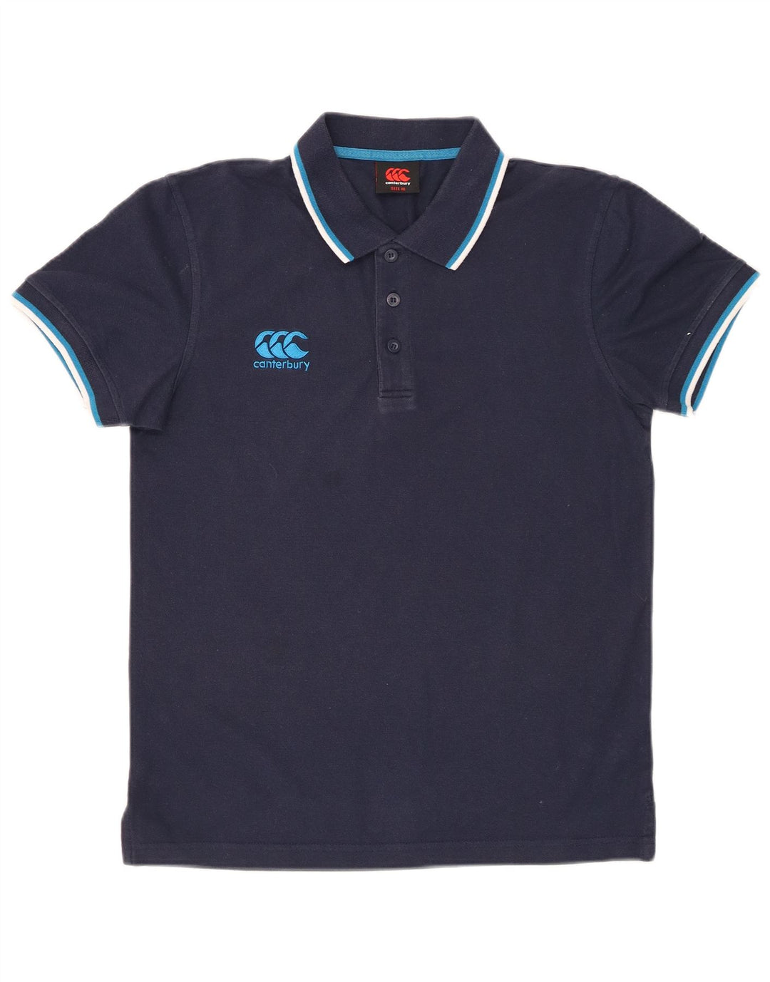 Camisa pólo masculina CANTERBURY poliéster azul marinho médio