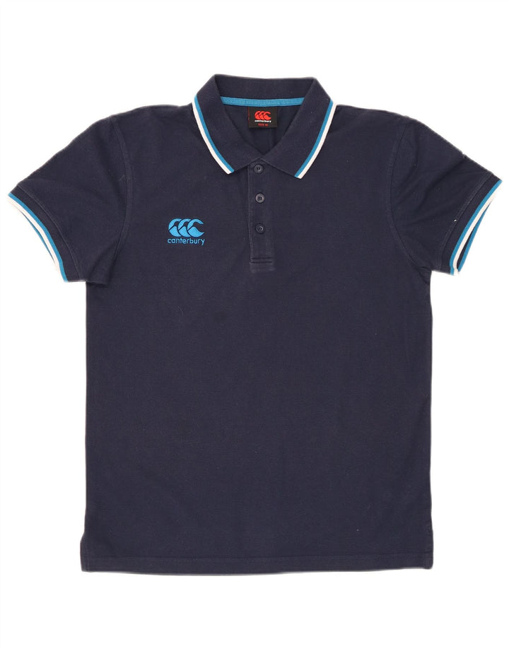 Camisa pólo masculina CANTERBURY poliéster azul marinho médio