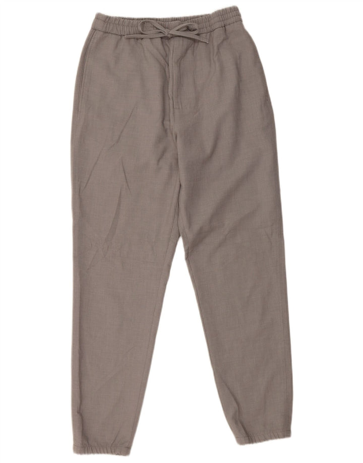 Zara Mens Joggers Chino Calças Pequenas W30 L28 Poliéster Cinza