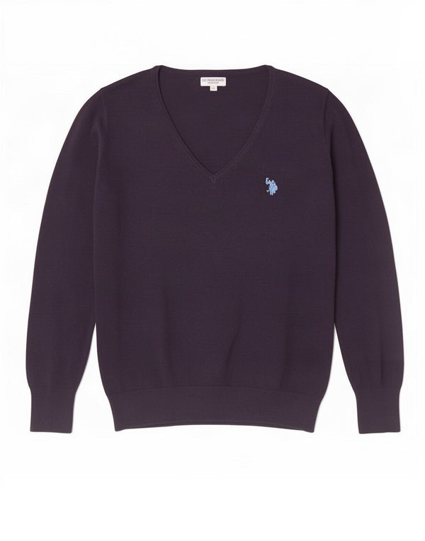 US Polo Assn. Suéter masculino com decote em V XL algodão azul marinho