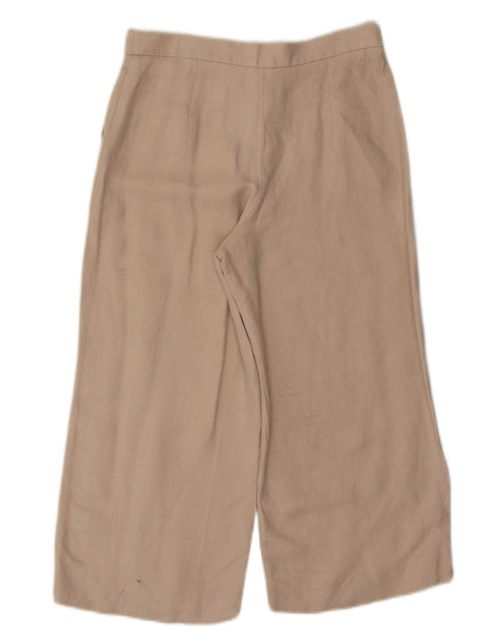 Max Mara Calça Capri Feminina Perna Larga W28 L21 Bege