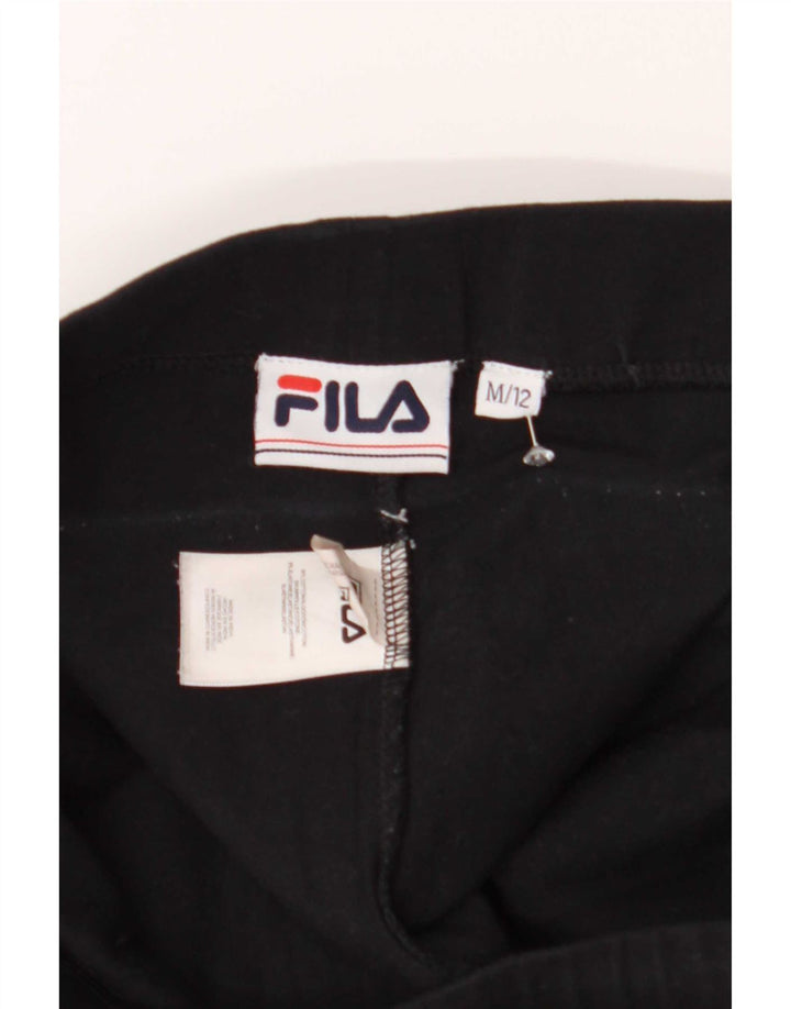 Leggings Fila Feminino UK 12 Médio Algodão Preto