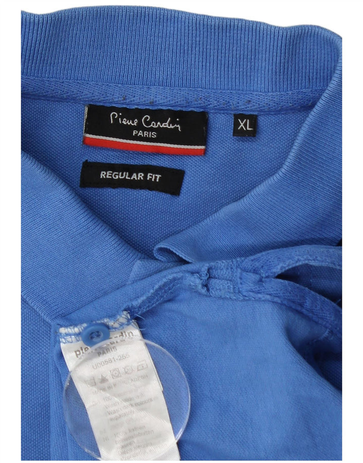 PIERRE CARDIN Camisa polo masculina de ajuste regular XL algodão azul