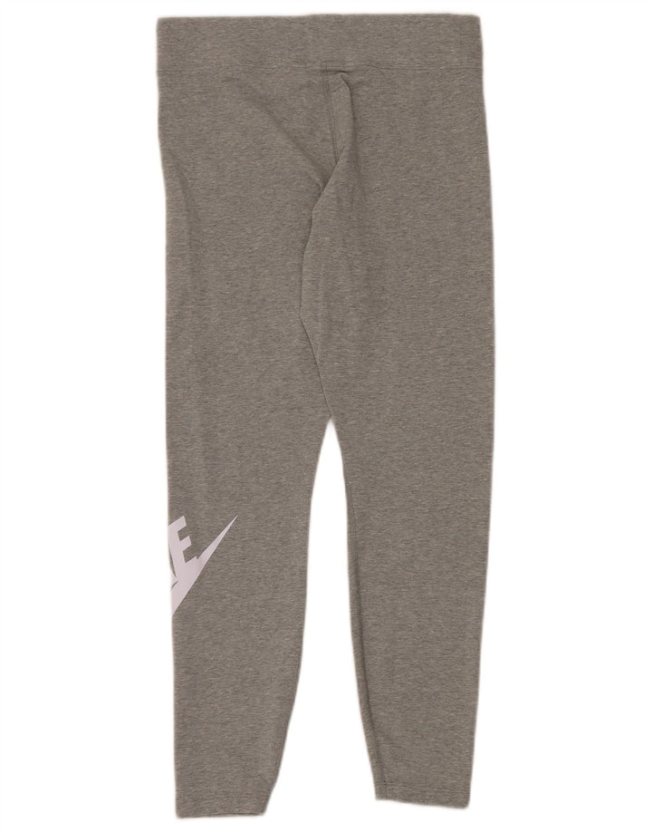 Leggings femininas Nike Graphic UK 14 grandes de algodão cinza