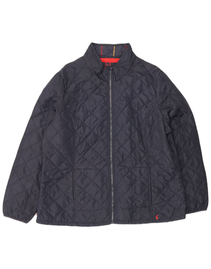 Jaqueta acolchoada feminina Joules UK 18 XL azul marinho poliéster